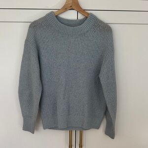 Everlane Cocoon Crew Alpaca Pale Blue Crewneck Sweater